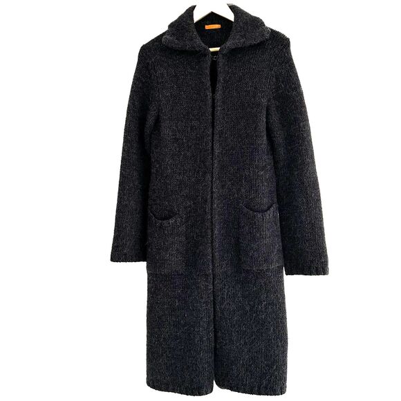 J.Crew Alpaca Longline Hook & Eye Cardigan Sweater Coat Size Small?? Medium?? - Picture 1 of 8